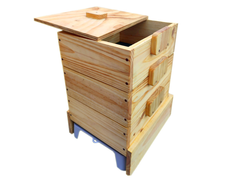 Vermicompostera de madera